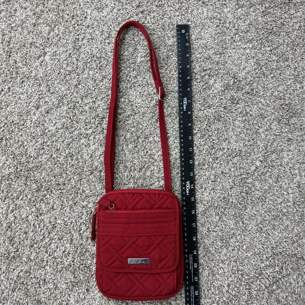 Vera Bradley Mini Hipster Purse Quilted Canyon Red Crossbody Shoulder Bag